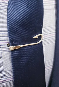 Natural Real Diamond Men's Modern Tie Clip In Solid 10K Yellow Gold - Picture 1 of 5