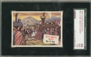 1954 Topps Scoop #44 East Meets West SGC NM+ 7.5 Trans Continental Railroad 1869 - Picture 1 of 2