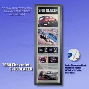 1984 Chevrolet S-10 Blazer Händler Showroom 38" x 12" Hartfaserplatte Poster - 2 Platten - Bild 1 von 3