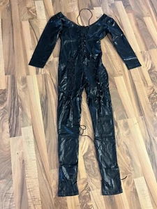 Tuta intera in lycra, catsuit con lacci, tuta, taglia S, nuova - Foto 1 di 5