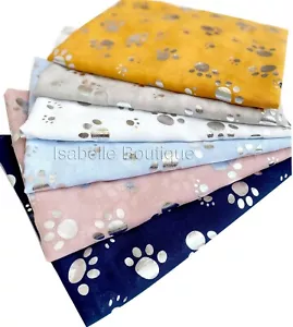 Silver Paw Print Foil Scarf Glitter Sparkle Animal Paw Dog Print Shawl Wrap - Picture 1 of 14