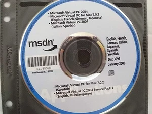 Microsoft Virtual PC 2004 y Virtul PC para Mac 7.0.2 versión completa con 2 teclas - Imagen 1 de 1