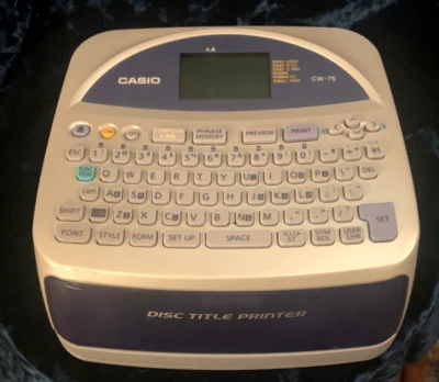 Casio CW-75 CD DVD Disc Title Printer With  USB Cable and Adapter - Image 1 of 4
