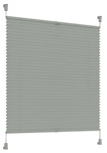 Plissee grau 90cm x 140cm Faltrollo Wabenplissee verspannt blickdicht Jalousie - Bild 1 von 1