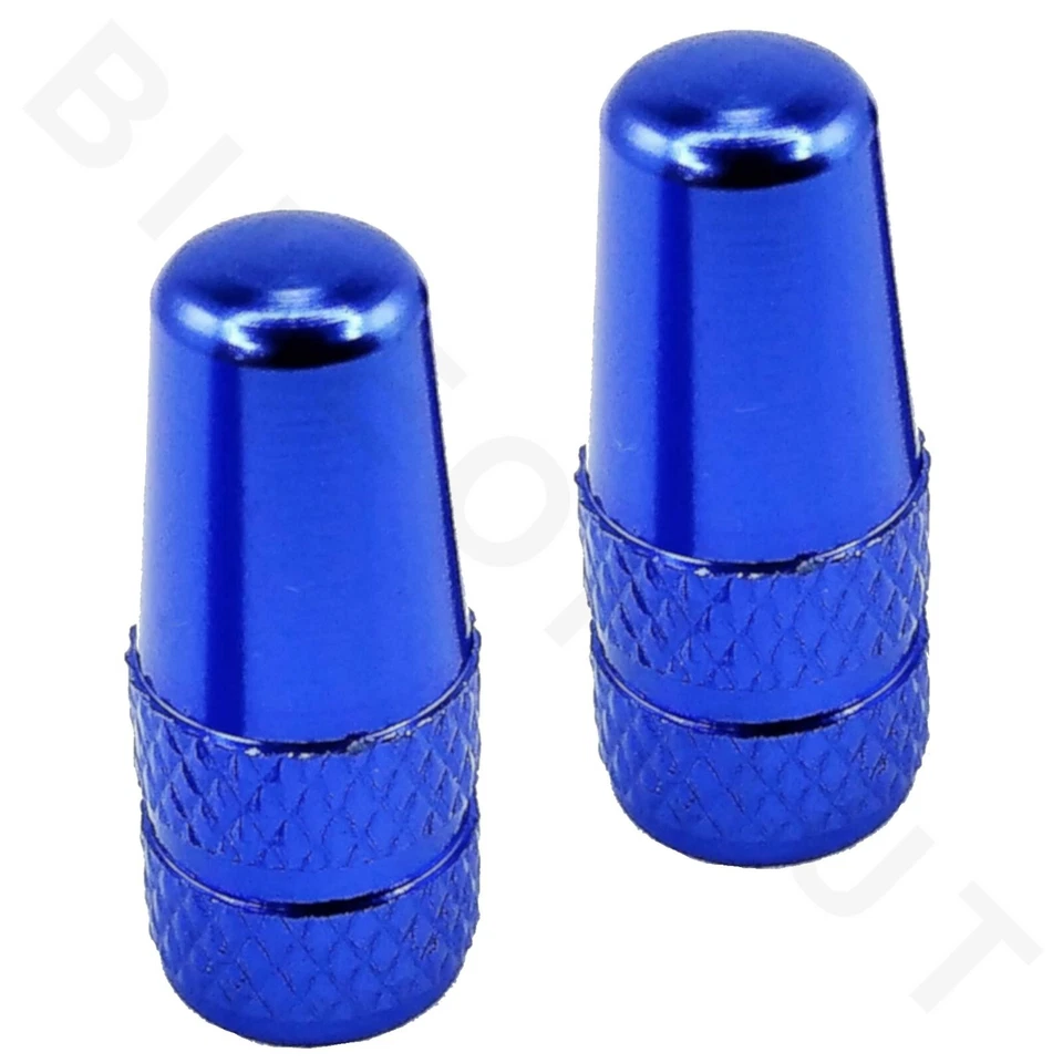 Presta Valve Cap Blue 2 pieces Aluminum Alloy Bike Bicycle *U.S.A. Seller*