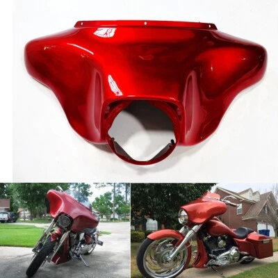 Red Front Batwing Upper Outer Fairing For Harley Davidson Touring Models 96-2013 Foto 1 de 4