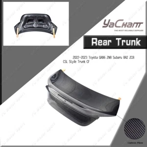 CARBON CSL Style Rear Trunk For 21-24 Toyota GR86 ZN8 Subaru BRZ ZC8 BootLid - Picture 1 of 24