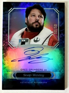  GREG GRUNBERG 2016 Topps Star Wars Meisterwerk / 50 SNAP WEXLEY UTOGRAPH FOLIE 🙂 - Bild 1 von 3