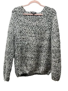 Buffalo David Bitton Women Eyelash Sweather Relaxed Fit Twisted Yarn (XL, Gray) - Picture 1 of 12