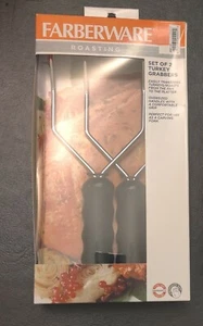 Farberware SET of 2 Turkey Grabbers, Roasting / Carving Forks - Picture 1 of 2