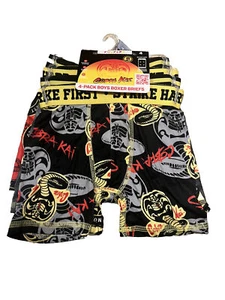 Cobra Kai Boys 4 Pack Stretch Underwear Boxer Briefs Size 4 NEW - Picture 1 of 5
