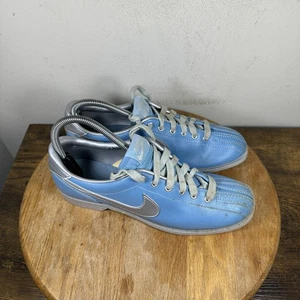 Scarpe da bowling Nike donna taglia 9 blu argento 840305SN stile vintage retrò - Foto 1 di 8