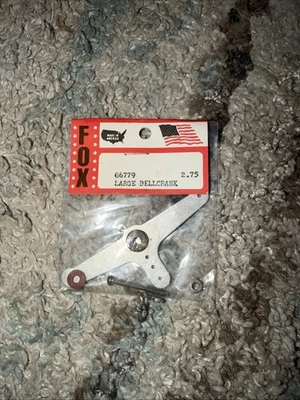 FOX Large 2.75 " ALUMINUM MODEL AIRPLANE LINE BELL CRANK Made in USA  #86779 - Image 1 of 2