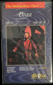 The Metropolitan Opera Ernani VHS 1992 Luciano Pavarotti James Levine Verdi - Picture 1 of 4