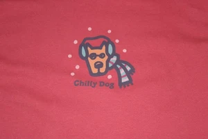 Large Damen-T-Shirt Life is Good Chilly Dog Rocket Azalee pink LS Crusher neu ohne Etikett - Bild 1 von 6