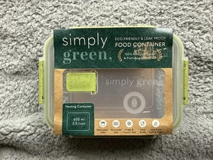 Contenedor de almacenamiento de alimentos rectangular ecológico 600 ml 2,5 tazas de Simply Green - Imagen 1 de 4