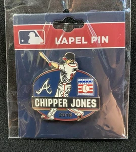 CHIPPER JONES ATLANTA BRAVES HALL OF FAME INDUCTION 2018 LAPEL PIN - Picture 1 of 3