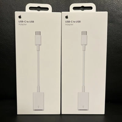Lote de 2 adaptadores oficiales Apple USB-C a USB 6,1 pulgadas - #MW5L3AM/A nuevos sellados Foto 1 de 4