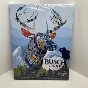 Busch Light Deer Head 3D Cardboard Wall Mount SPECIAL EDITION Man Cave - Picture 1 of 5