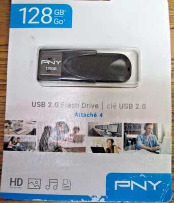 NEW PNY 128GB USB 2.0 FLASH DRIVE ATTACHE 4 FREE SHIPPING - Image 1 of 2