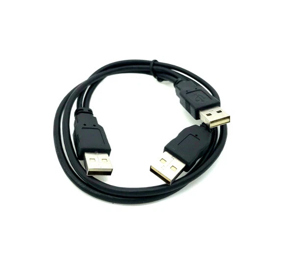 Cable USB 2.0 Alta Velocidad Doble Tipo A Macho a Macho X2 Y HUB HDD 1 FT/3 FT Foto 1 de 1