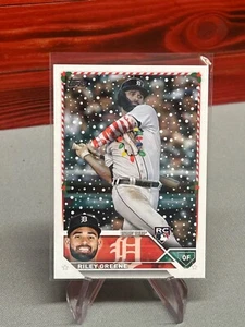 2023 Topps Holiday SP Riley Greene RC #H70 Christmas Lights Variation Tigers - Picture 1 of 2