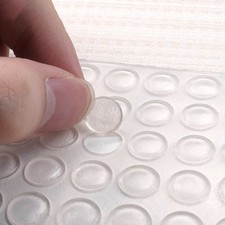 100 Pcs Self Adhesive Silicone Bumper Door Cupboard Buffer Pad Anti Slam Stop