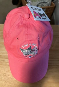 Sanrio Hello Kitty MY MELODY & KUROMI PINK BASEBALL CAP One Size TEEN/YOUTH - Picture 1 of 3