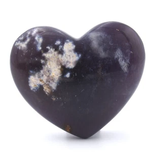 53mm Natural Crystal Gemstone Purple Chalcedony Heart Healing Mineral Reiki - Bild 1 von 3