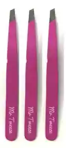 Mr Tweeze Stainless Steel Slant Tweezer, Pink (3 Pack) , Compares to TweezerGuru - Picture 1 of 1