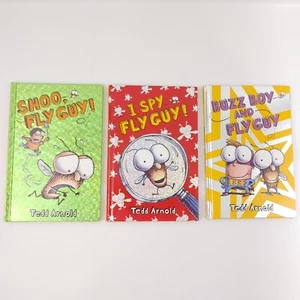 Lot of 3 FLY GUY Hardcover Books by Tedd Arnold I SPY FLY GUY! SHOO! BUZZ BOY - Imagen 1 de 6