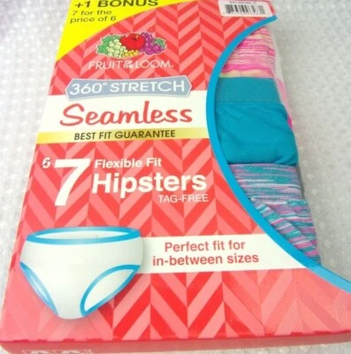 Bragas HIPSTERS 7pk Fruit of the Loom ajuste flexible sin costuras - Elige la talla Foto 1 de 3