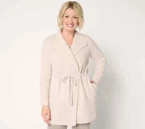 Barefoot Dreams CozyChic Waist Tie Cardi-Stone-3X-NWT-A661123 - Picture 1 of 2