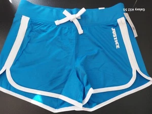 NWT Justice Girls Blue Active Dolphin Shorts Size 10 (B8) - Picture 1 of 1