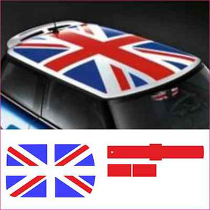 UNION JACK DACHSATZ FÜR BMW MINI - ROT UND BLAU (Aufkleber/Aufkleber/Grafik)