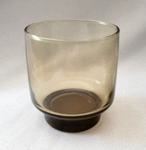 SET OF 2 LIBBEY TAWNY ACCENT BROWN OLD FASHIONED 3 1/2" - Picture 1 of 3