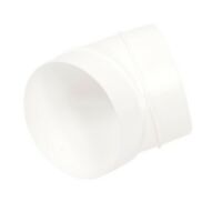 High rise wall vent 100mm rigid tube for extractor fan or tumble dryer White