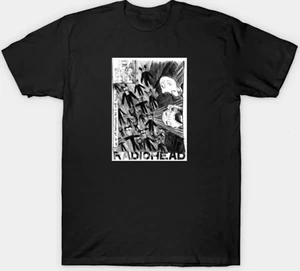 RADIOHEAD Short Sleeve T-shirt Mens Unisex S-3XL Black Fan Art - Picture 1 of 2
