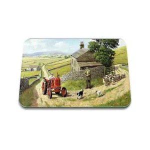 Lanes Tractor Tuftop Worktop Saver 40x30cm Glass Chopping Board - Picture 1 of 1