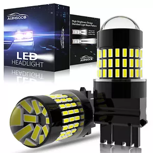 For Dodge Dakota 1996-2009 2010 White 3157 LED Turn Signal Parking Light Bulbs - Picture 1 of 10