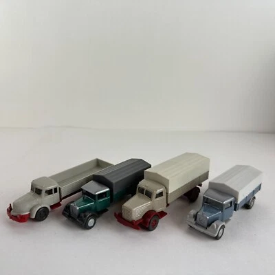 Vintage Wiking Plastic Lot Covered Trucks Mercedes - Image 1 of 4