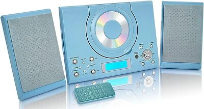 CD Player FM Radio & USB MP3  Remote Control Clock & Alarm GTMC-101 MK2 Blue - Image 1 of 4