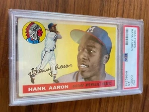 1955 Topps Baseball - #47 Hank Aaron - PSA 2.5 - Milwaukee Braves - MLB HOF - Picture 1 of 2