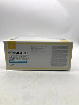 Medline SensiCare with Aloe Latex-Free Surgical Gloves, Box of 25 Pairs Size 9 - Imagem 1 de 4