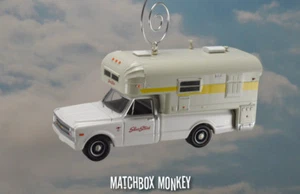 1968 Chevy C10 w/ Silver Streak Slide in Camper RV Chevrolet Truck Ornament C-10 - Picture 1 of 9