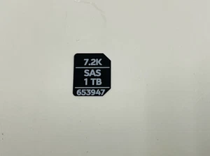 20PCS 652753-B21 653947-001 Fit HP 1TB 6G 7.2K 3.5 SAS disk shelf head label - Picture 1 of 3