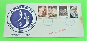 1971 APOLLO 14 MOON LANDING FIRST DAY COVER / POSTAL STRIKE 4 Stamps VIGNETTE - Picture 1 of 3
