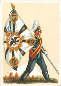 FAHNENTRÄGER FAHNE GARDE GRENADIER REGIMENT N.5 DEUTSCHLAND IMAGE CARD - Picture 1 of 2