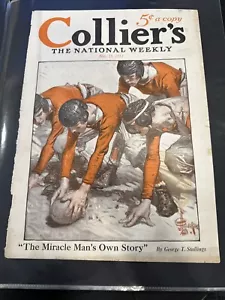 COLLIER'S MAGAZINE Nov 28, 1914 NICE ILLUSTRATED COVER original Football RARE - Foto 1 di 8