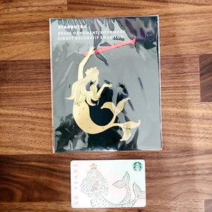 Segnalibro Starbucks 50° Anniversario Sirena Ornamento e Gift Card - Foto 1 di 2